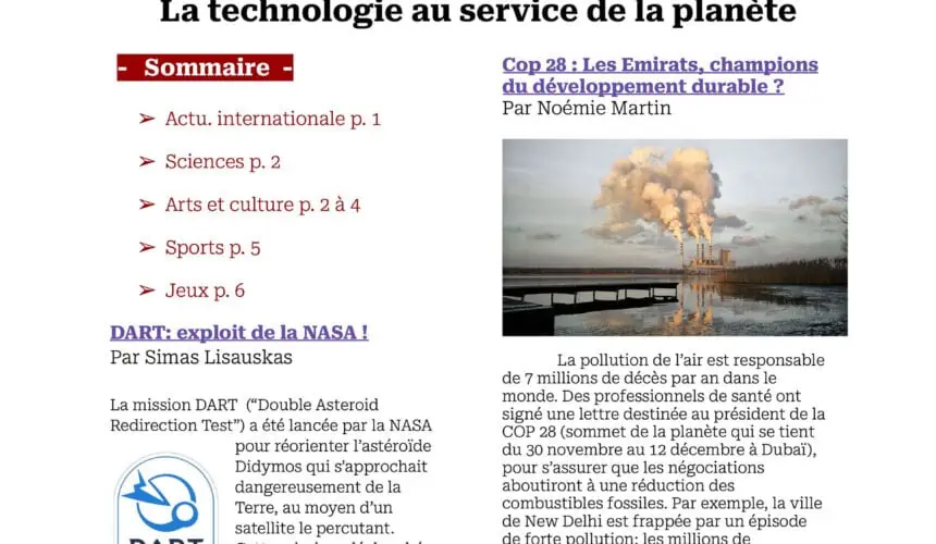 La Gazette du LFSD – Numéro 3 Novembre Décembre 2023
