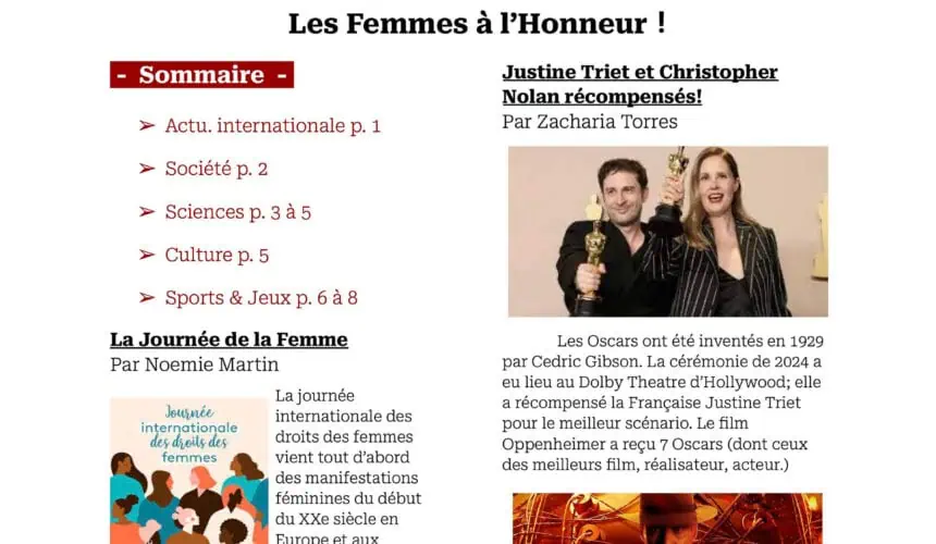 La Gazette du LFSD – Numéro 5 Mars 2024