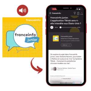 Los alumnos de la Escuela Secundaria LFSD en franceinfo junior
