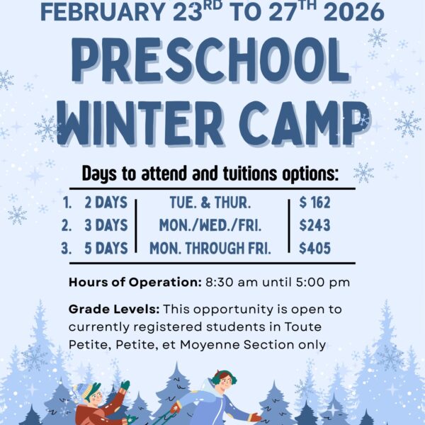 Winter 26 Preschool Camp