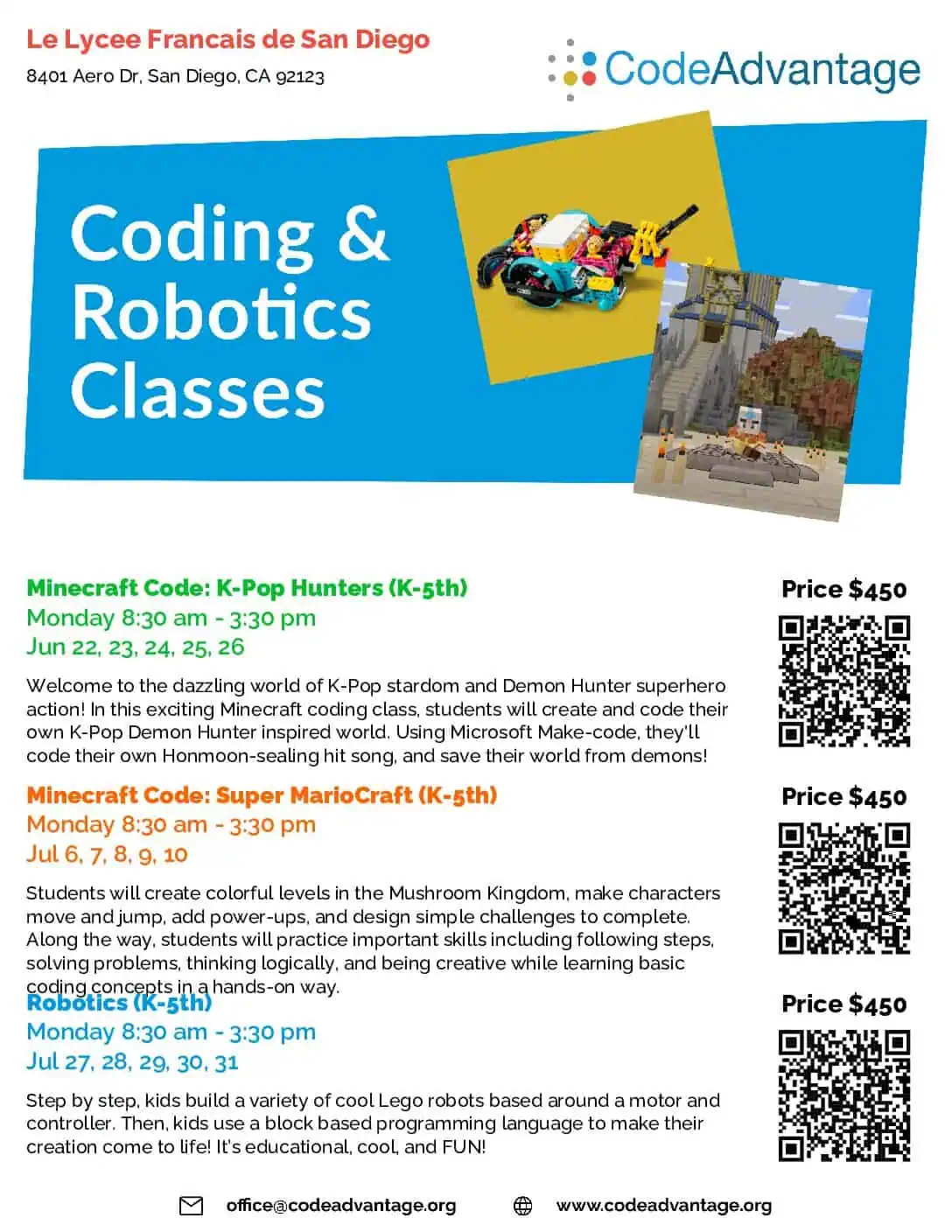 Summer 26 Coding & Robotics Club (VENDOR - K-5)