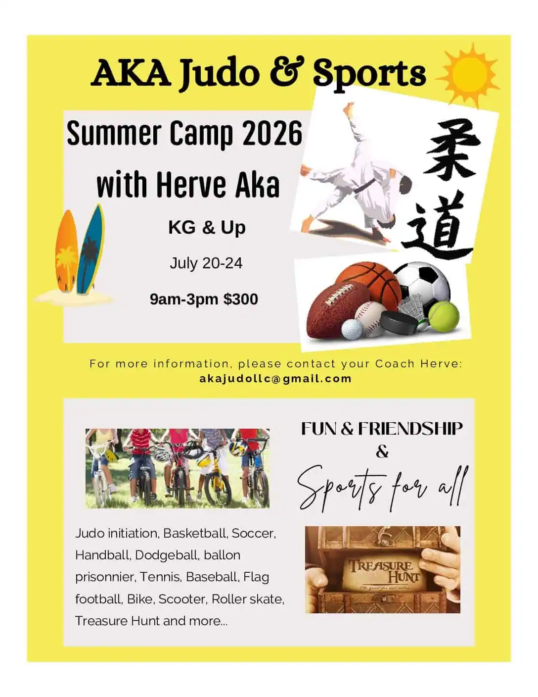 Summer 26  k-8th Camp Judo & Sports