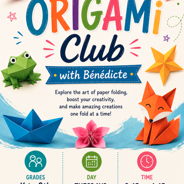 Fall 26 Art/Origami class with Bénédicte