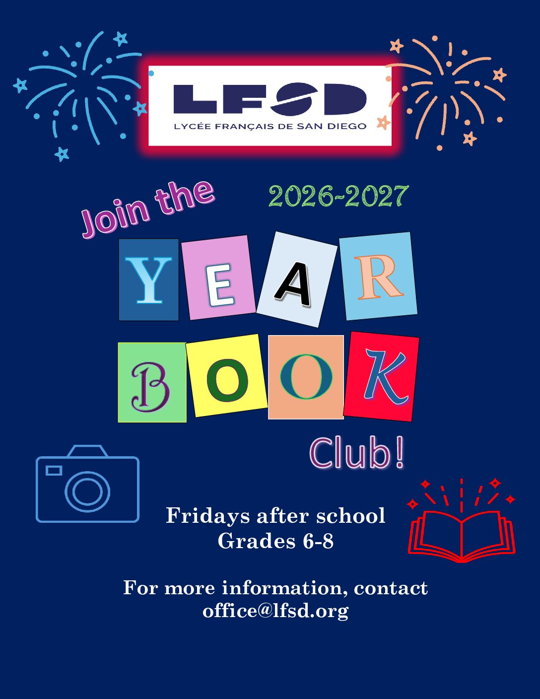 Fall 26 Yearbook Club with Elda and Gloria (G6-G8)