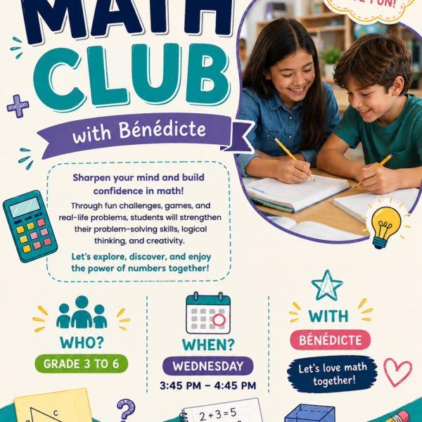 Fall 26 Math Club with Bénédicte