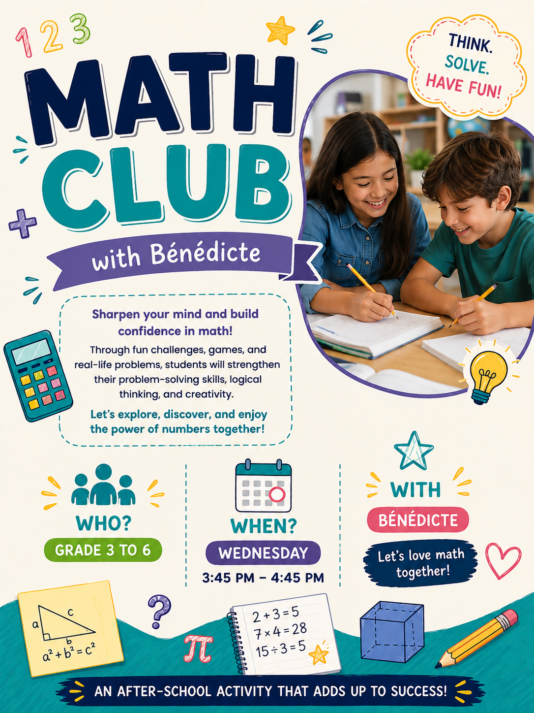 Fall 26 Math Club with Bénédicte