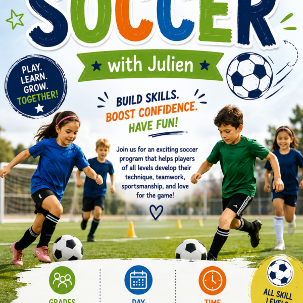 Fall 26 Soccer with Julien (KG and up)