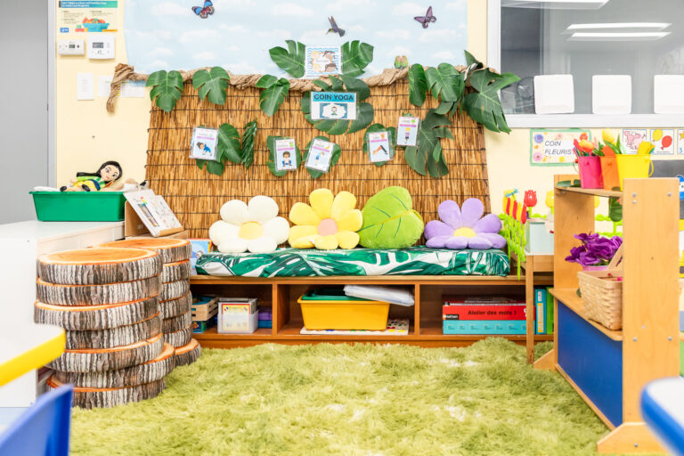 Rincón de lectura en un salón de preescolar de LFSD